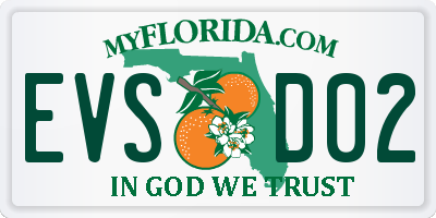 FL license plate EVSD02