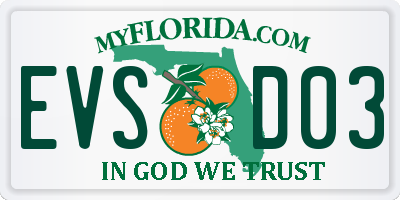 FL license plate EVSD03