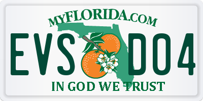 FL license plate EVSD04