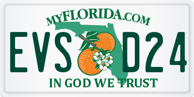 FL license plate EVSD24