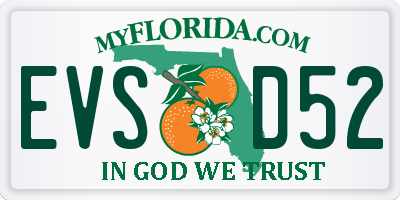 FL license plate EVSD52