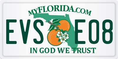 FL license plate EVSE08