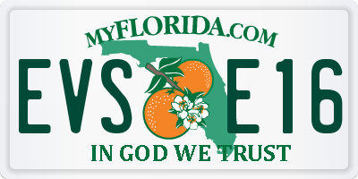 FL license plate EVSE16