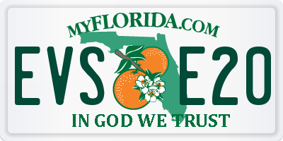 FL license plate EVSE20