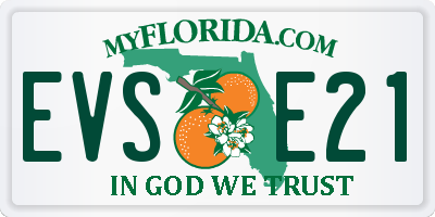 FL license plate EVSE21