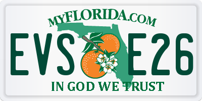 FL license plate EVSE26