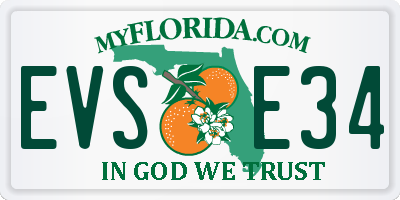 FL license plate EVSE34
