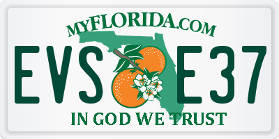 FL license plate EVSE37