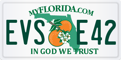 FL license plate EVSE42