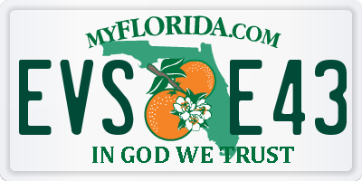 FL license plate EVSE43