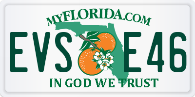 FL license plate EVSE46
