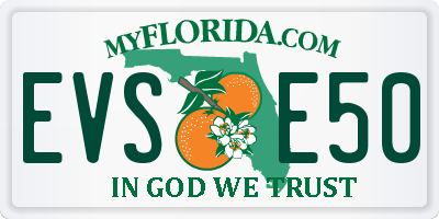 FL license plate EVSE50