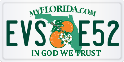 FL license plate EVSE52
