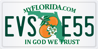 FL license plate EVSE55