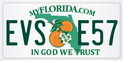 FL license plate EVSE57