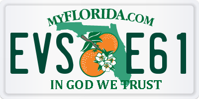 FL license plate EVSE61