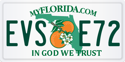 FL license plate EVSE72