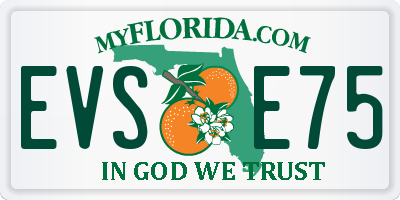 FL license plate EVSE75
