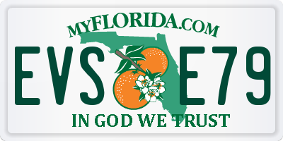 FL license plate EVSE79