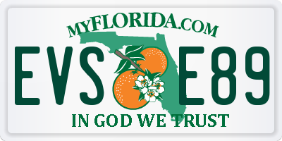 FL license plate EVSE89