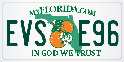 FL license plate EVSE96