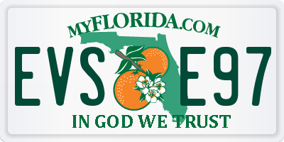 FL license plate EVSE97