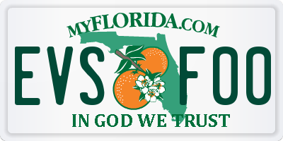 FL license plate EVSF00