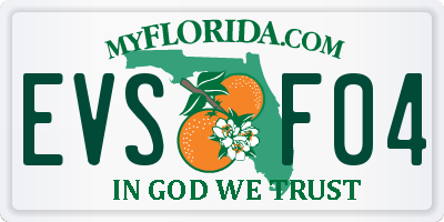 FL license plate EVSF04