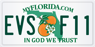 FL license plate EVSF11
