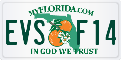 FL license plate EVSF14