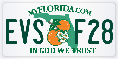 FL license plate EVSF28