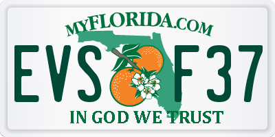 FL license plate EVSF37