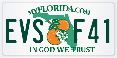 FL license plate EVSF41