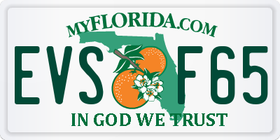 FL license plate EVSF65