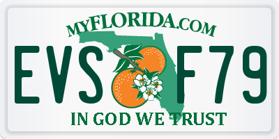 FL license plate EVSF79