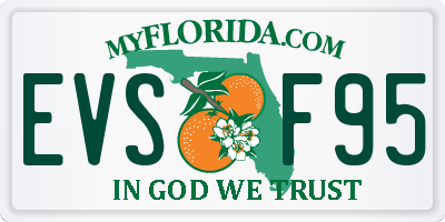 FL license plate EVSF95