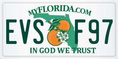 FL license plate EVSF97