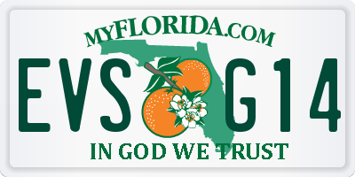 FL license plate EVSG14