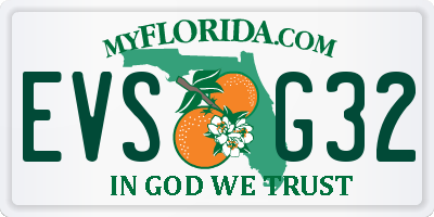 FL license plate EVSG32