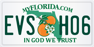 FL license plate EVSH06