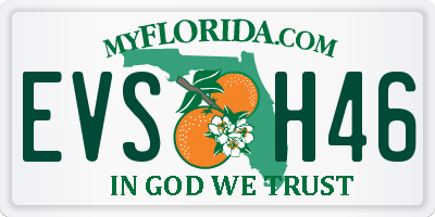 FL license plate EVSH46
