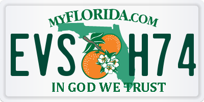 FL license plate EVSH74