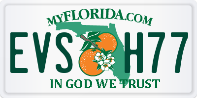 FL license plate EVSH77