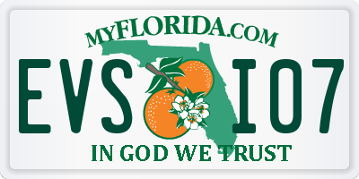 FL license plate EVSI07