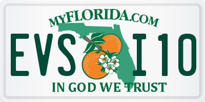 FL license plate EVSI10
