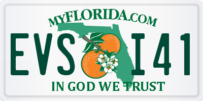 FL license plate EVSI41