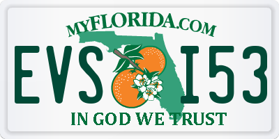 FL license plate EVSI53