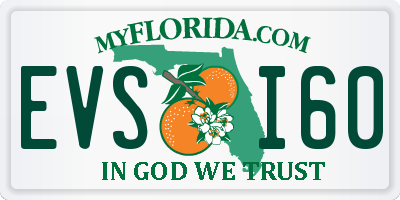 FL license plate EVSI60