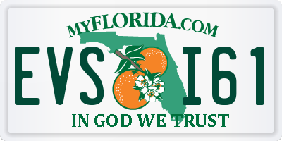 FL license plate EVSI61