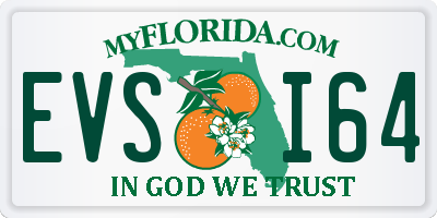 FL license plate EVSI64